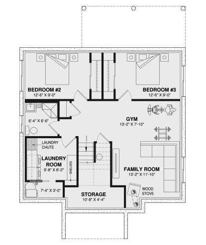 Basement for House Plan #034-01346