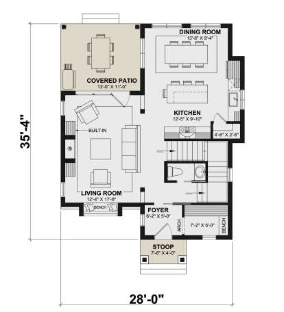 Main Floor  for House Plan #034-01347