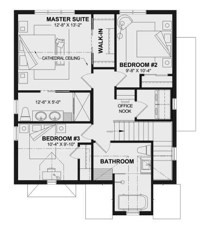 Second Floor for House Plan #034-01347