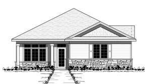 Ranch House Plan #098-00074 Elevation Photo