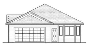 Ranch House Plan #098-00074 Elevation Photo