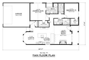 Main Floor for House Plan #098-00074