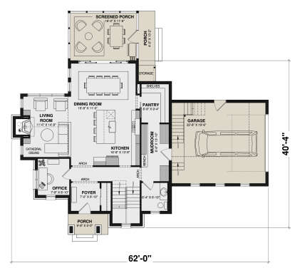 Main Floor  for House Plan #034-01348