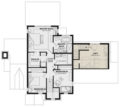 Second Floor for House Plan #034-01348