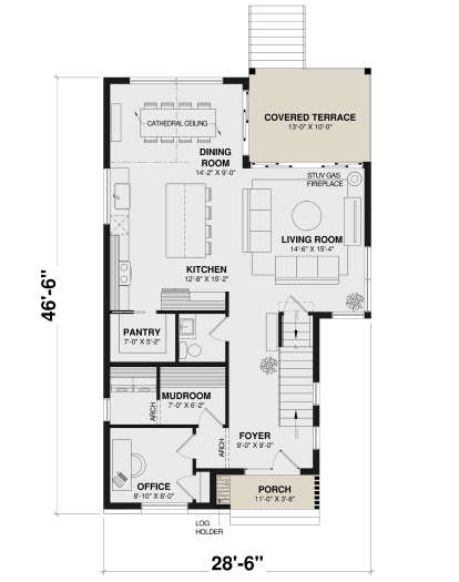 Main Floor  for House Plan #034-01350
