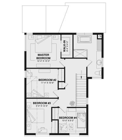Second Floor for House Plan #034-01350