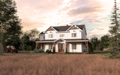 Modern Farmhouse House Plan #034-01354 Elevation Photo