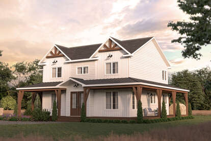 Modern Farmhouse House Plan #034-01354 Elevation Photo