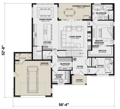 Main Floor  for House Plan #034-01355