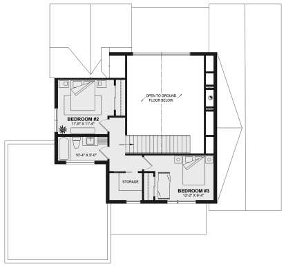 Second Floor for House Plan #034-01355