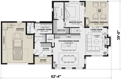 Main Floor  for House Plan #034-01356