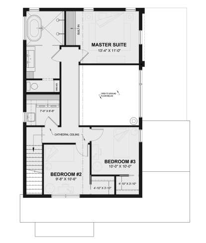 Second Floor for House Plan #034-01357