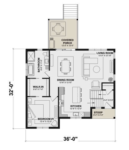 Main Floor  for House Plan #034-01361