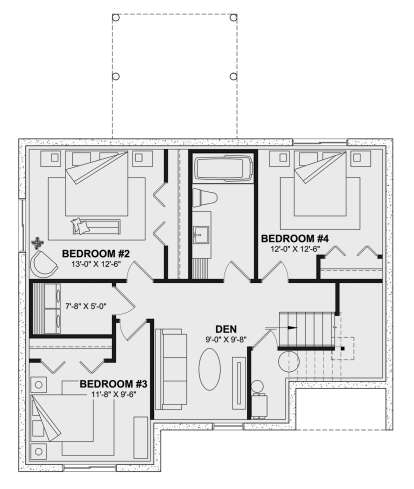 Basement for House Plan #034-01361