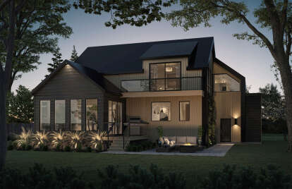 Contemporary House Plan #034-01363 Elevation Photo