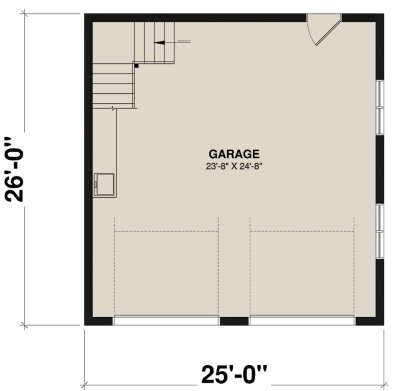 Garage Floor for House Plan #034-01365