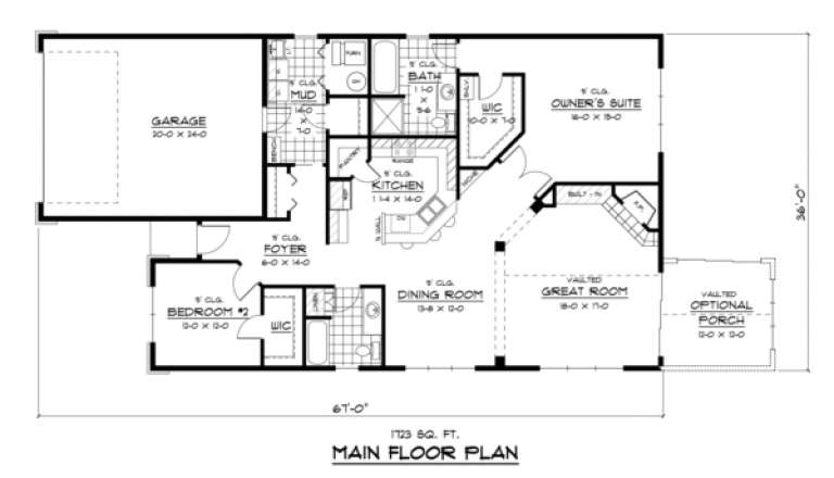 House Plan House Plan #3034 Drawing 1