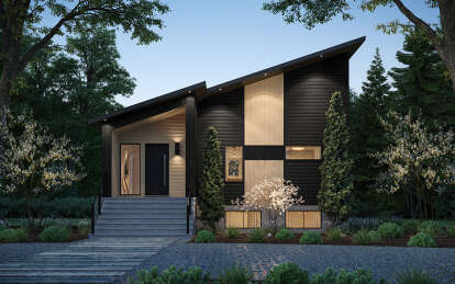 Contemporary House Plan #034-01368 Elevation Photo