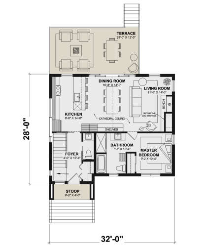 Main Floor  for House Plan #034-01368