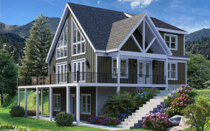 Mountain House Plan #940-00979 Elevation Photo