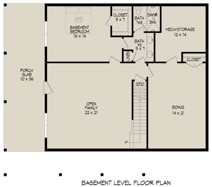 Basement for House Plan #940-00979