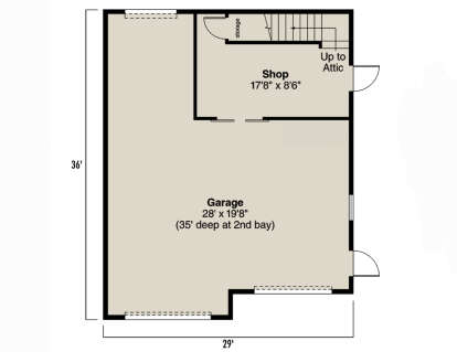 Garage Floor for House Plan #035-01081