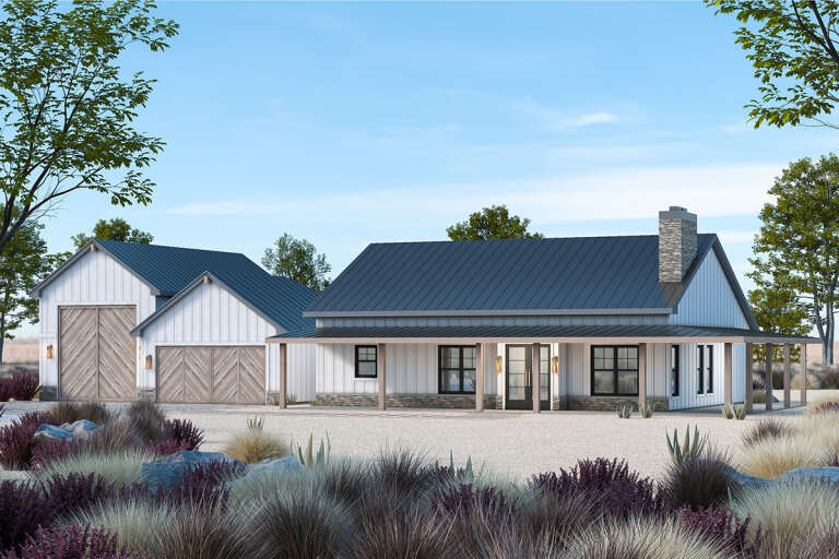 Barn Plan: 1,844 Square Feet, 3 Bedrooms, 3 Bathrooms - 5032