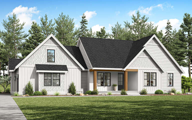 House Plan House Plan #30357 Angled Front Elevation