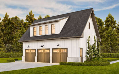 Modern Farmhouse House Plan #4195-00072 Elevation Photo