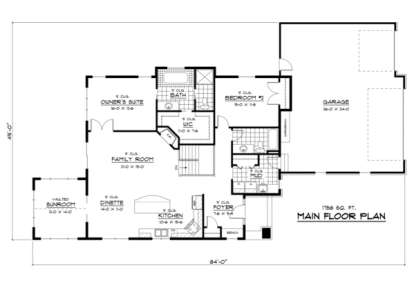 Main Floor for House Plan #098-00078