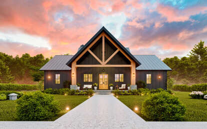 Modern Farmhouse House Plan #4195-00073 Elevation Photo