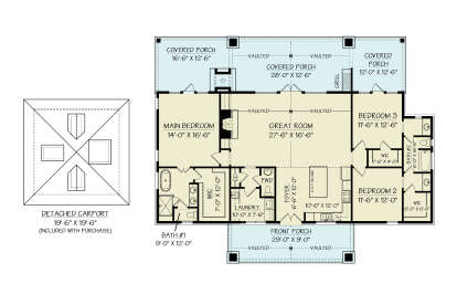 Main Floor  for House Plan #4195-00073