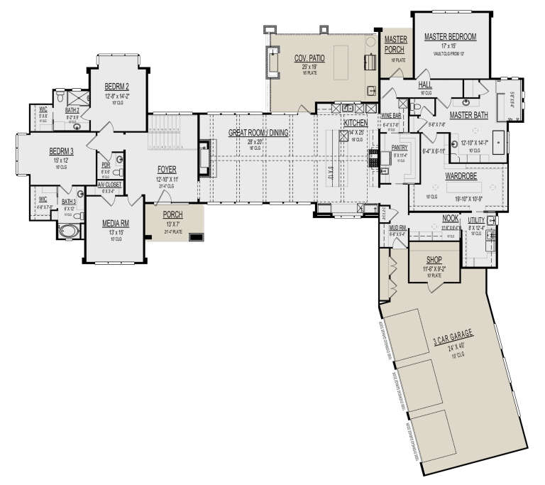 House Plan House Plan #30364 Drawing 1