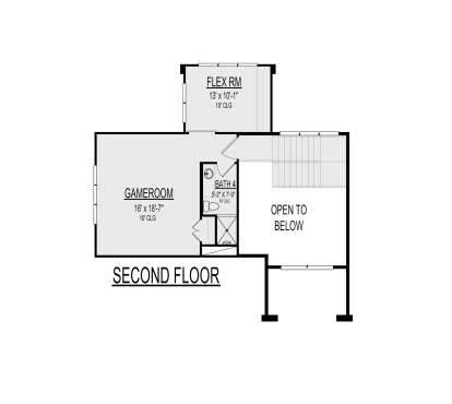 Second Floor for House Plan #9300-00032