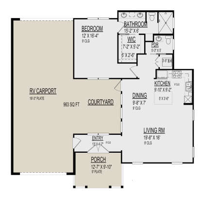 Main Floor  for House Plan #9300-00034