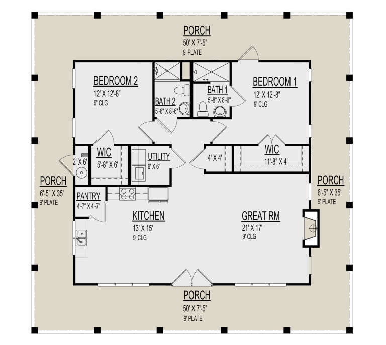 House Plan House Plan #30367 Drawing 1