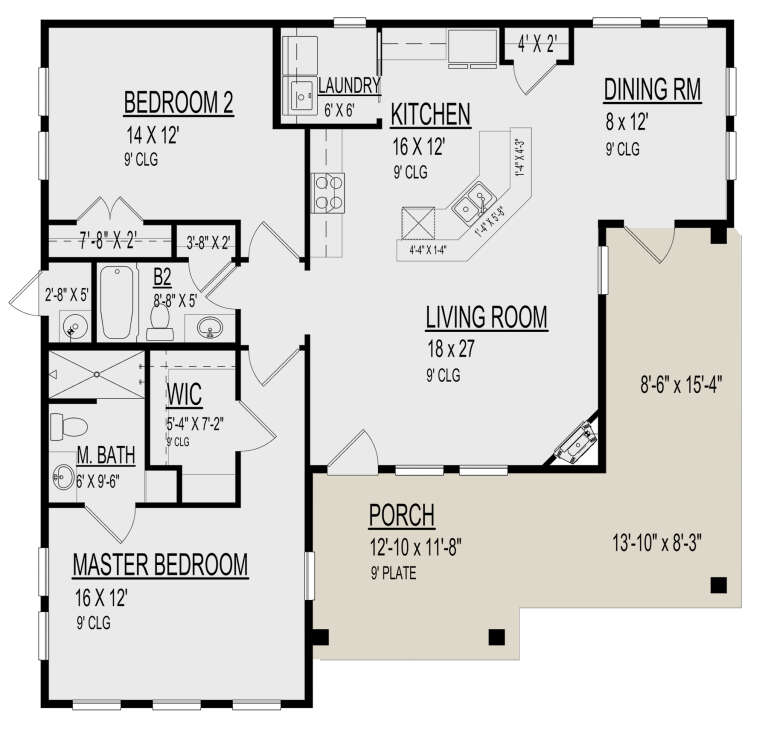 House Plan House Plan #30368 Drawing 1
