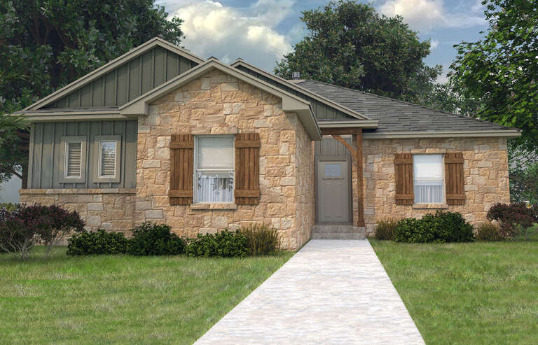 House Plan House Plan #30372 Angled Front Elevation