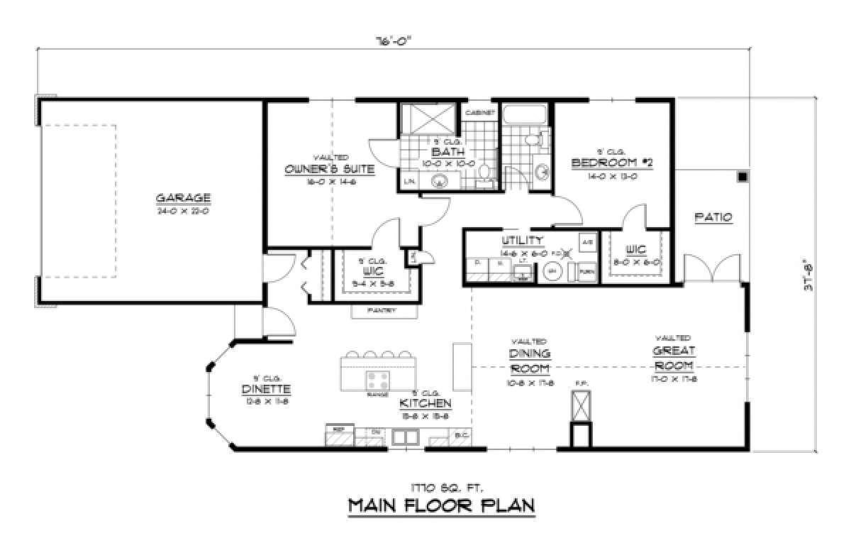 Main Floor for House Plan #098-00080