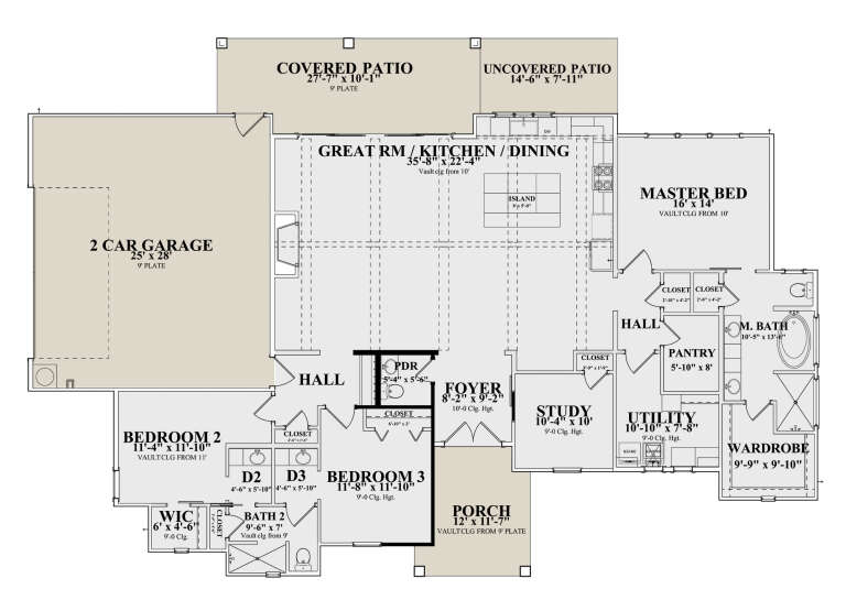 House Plan House Plan #30387 Drawing 1