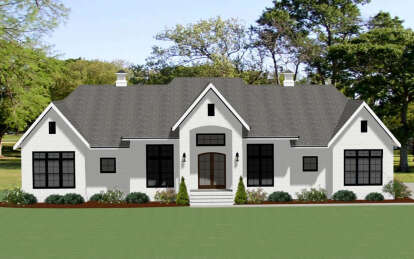 European House Plan #6849-00159 Elevation Photo