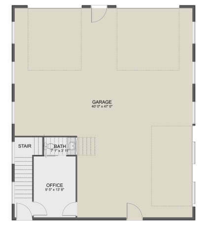 Garage Floor for House Plan #2802-00271