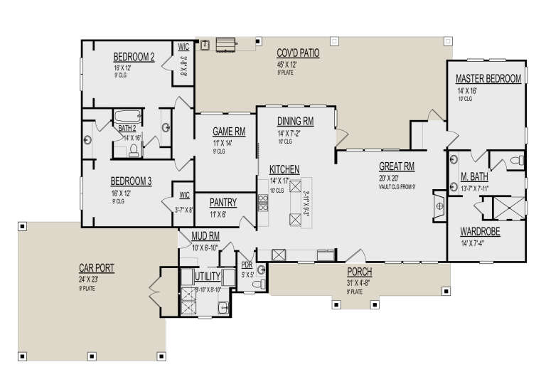 House Plan House Plan #30395 Drawing 1