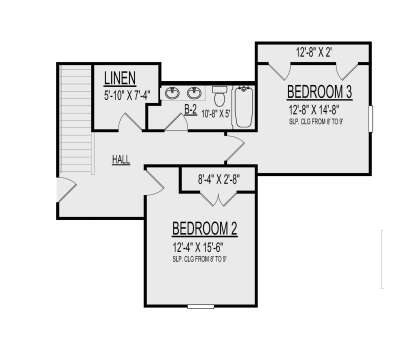 Second Floor for House Plan #9300-00060