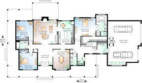 First Floor for House Plan #034-00032