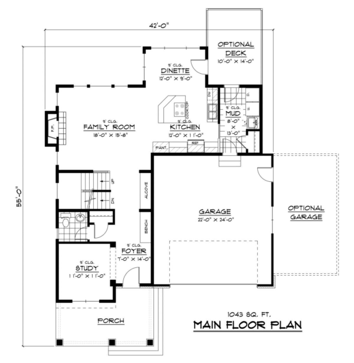 Main Floor for House Plan #098-00081