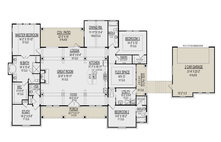 House Plan House Plan #30401 Drawing 1