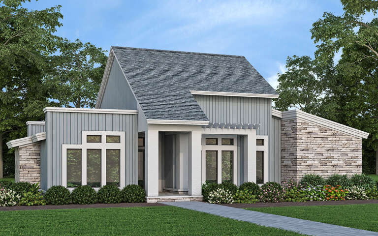 House Plan House Plan #30408 Angled Front Elevation