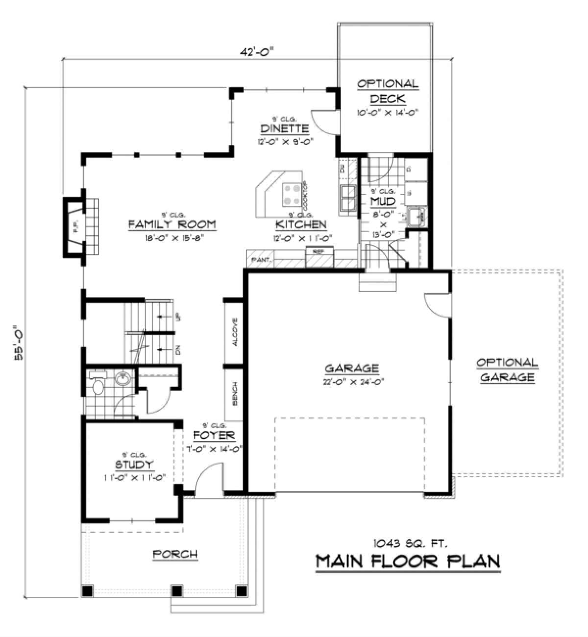 Main Floor for House Plan #098-00082