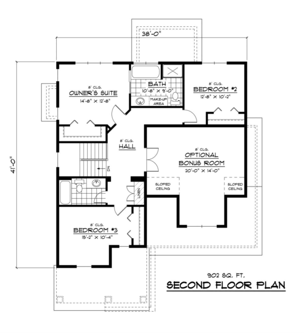 Second Floor for House Plan #098-00082